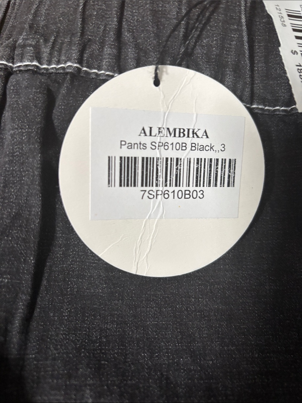 Alembika Women's  Black Elastic-Waist Pants